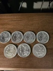LOT OF 7 MIXED DATE 1921-1886 CIRCULATED MORGAN SILVER DOLLARS $1 READ for DATES