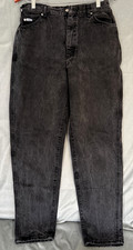 Lee Vintage Women's 90s High Rise Tapered Leg Jeans Black Denim Size 14