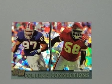 1993 Pro Set College Connections #CC6 Derrick Thomas Cornelius Bennett - Alabama