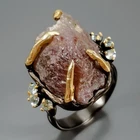 Jewellery 24 ct+ Natural Tourmaline Ring 925 Sterling Silver Size 9 /R440611