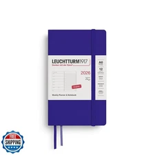 LEUCHTTURM1917 - Weekly Planner and Notebook 2026, Softcover, Pocket (A6), Ru