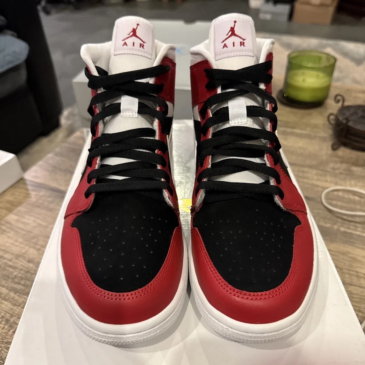 Jordan 1 Mid Gym Red Black W | eBay