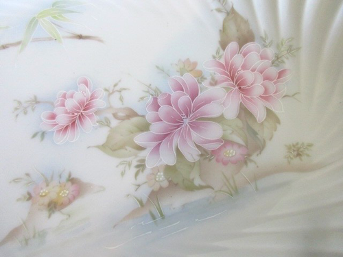 Vintage Limoges France Haviland oval platter with fluted edges, 13.5 inches - Picture 2 of 7