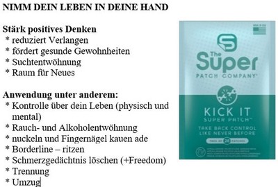 Super Patch Pflaster 4, 8, 12 o. 30 Stück alle Sorten (Kick it, Peace, Freedom )