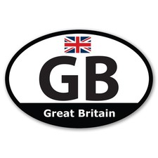 Magnet Me Up Great Britain GB - 4x6 Inches Oval Car Magnetic Decal, Made in USA