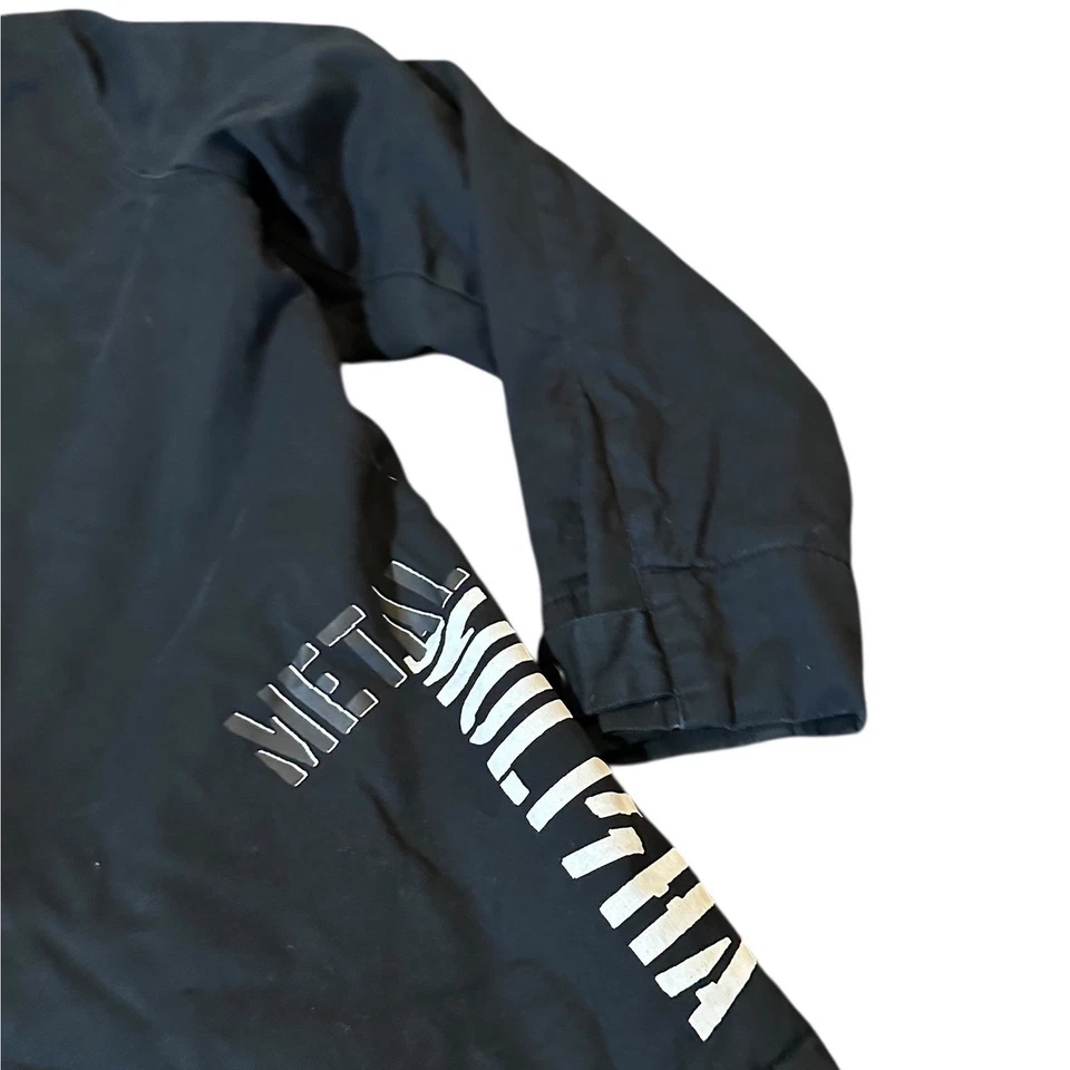 Abrigo con Capucha Mulisha de Metal para Hombres L Negro Cremallera Completa Abotonada Metal Calavera y2k moto Foto 4 de 4