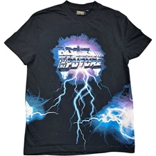 Back To The Future T Shirt Small Men's Black Cotton Film Movie Graphic TV