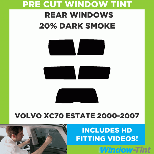 For Volvo XC70 Estate 2000-07 Pre Cut Window Tint Kit 20% Dark Rear Tinting Film - Picture 2 of 10