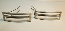 2 Vintage TRU-WAVE Aluminum  Metal Finger Wave Patented 1926 Hair Clips
