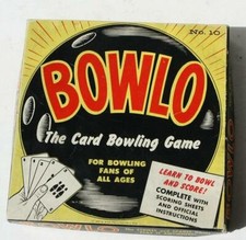 Bowling Bowlo The Card Bowling Game 1957 Cedar Rapids Iowa Learn to Keep Score -