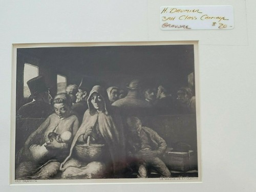 H. Daumier Gravure Engraving 3rd Class Carriage "Le Wagon de 3rd Classe" Sealed - Imagen 2 de 6