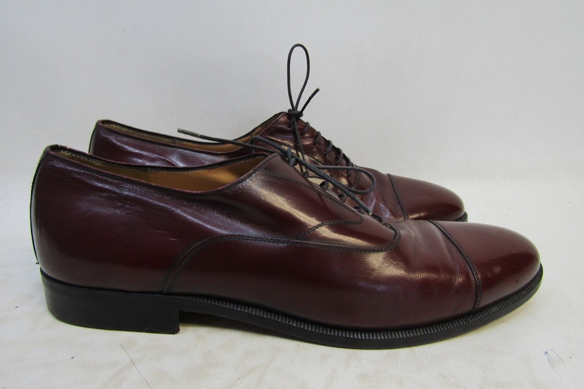 Salvatore Ferragamo Men\'s Size 8 2E Brown Leather Cap Toe Oxford Dress Shoes GUC bg_4866017_100244_d main image 2