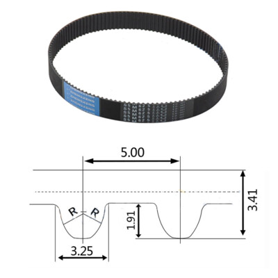 T5 Zahnriemen 510mm - Gummi Synchronriemen 3mm Breite