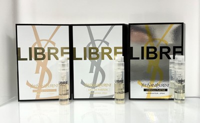 3x Yves Saint Laurent LIBRE (EDT, EDP, L absolu Platine) 0.04oz each