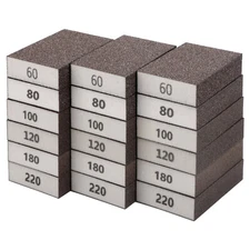 18pcs Drywall Sanding Sponge Set Wet Dry Foam Sand Paper Blocks Pads 60-220 Grit