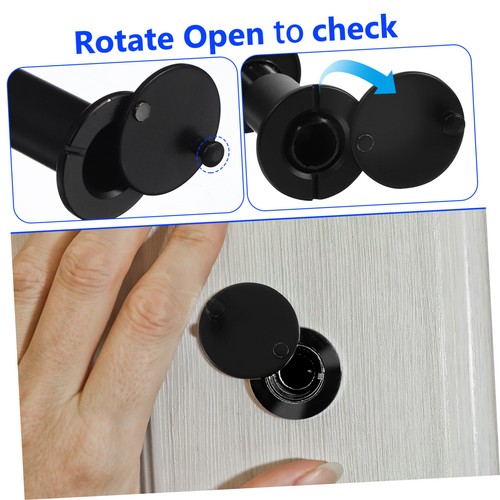 1 piece door spy peephole zinc alloy wide angle door security Black - Picture 5 of 9