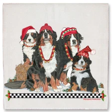 Bernese Mountain Dog Christmas Kitchen Towel Holiday Pet Gifts