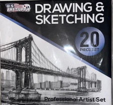 US Art Supply Drawing & Sketching 20 Piece Professional Artist Set