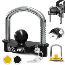 Monzana Anhängerschloss Kupplungsschloss Diebstahlschutz Bügelschloss Anhänger