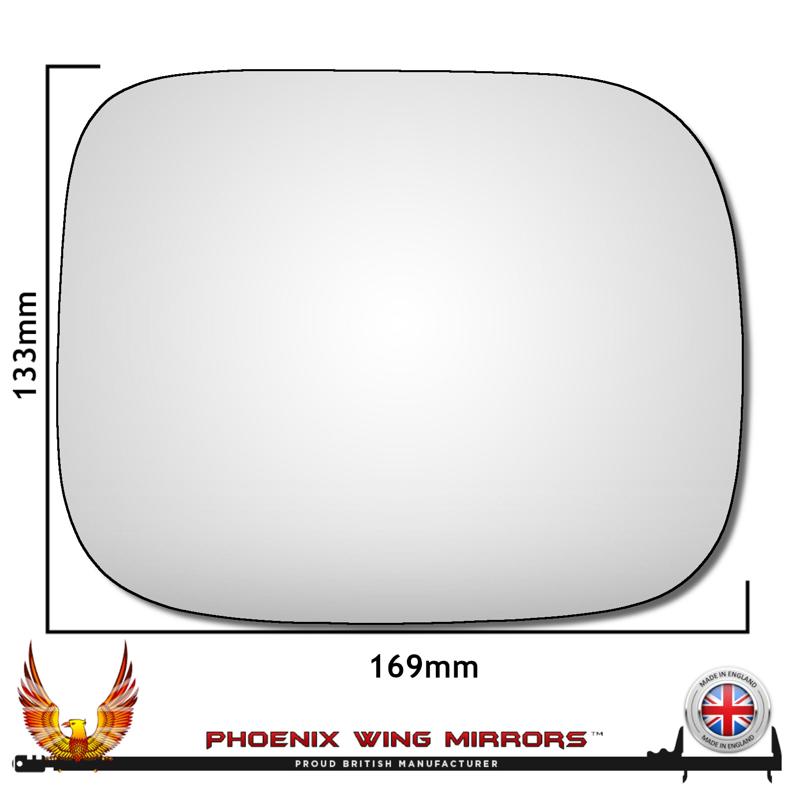 Right Hand Drivers Side Volvo XC90 2007-2009 Convex Wing Door Mirror Glass