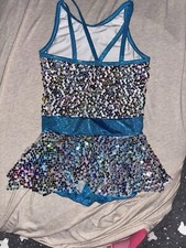 Dansco Blue Sequin Dance Costume In Excellent Condition See Pics For Measurement