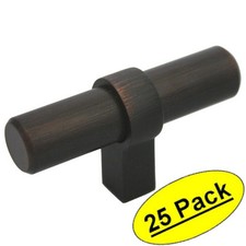  25 Pack Cosmas Cabinet Hardware Oil Rubbed Bronze T Knobs 181ORB