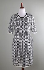 CALVIN KLEIN NWT $134 Stretch Knit Logo CK Print Sweater Dress Size Large
