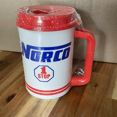 Vtg Coffee Mug Thermos 20oz NOS Convenience Store Narco 1 Stop 