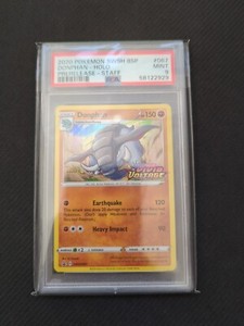 PSA 9 Donphan SWSH067 STAFF Stamped Vivid Voltage Prerelease Gold Mint Pokemon
