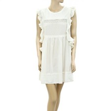 Odd Molly Anthropologie Floral Lace Mini Dress Eyelet Embroidered S-1 228023