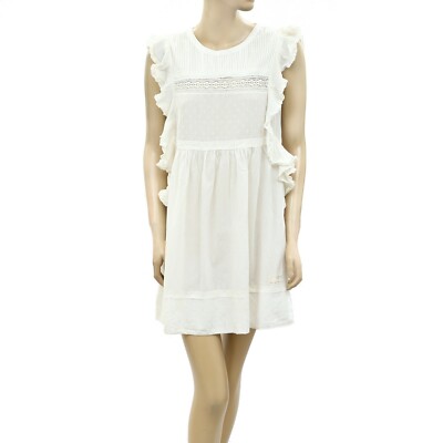 Odd Molly Anthropologie Floral Lace Mini Dress Eyelet Embroidered S-1 NEW 228023