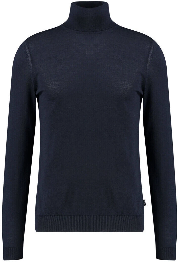 HUGO BOSS Mens Navy Musso-P 50392083 Roll Neck Turtleneck Sweater Wool  Jumper | eBay