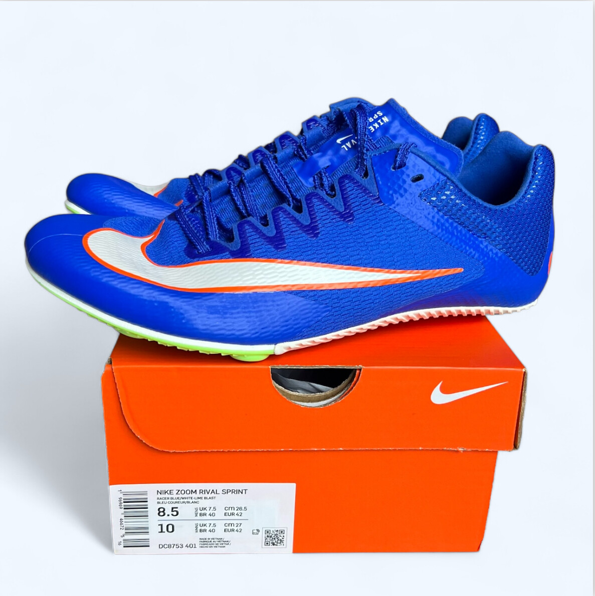 Size 10 Nike Zoom Rival Racer Blue Safety Orange for sale online