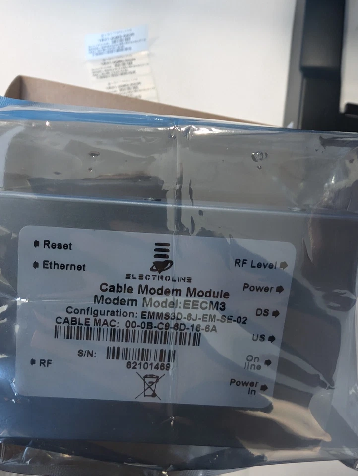 Electroline DOCSIS 3.0 Embedded Cable Modem EMMS3D-6J-EM-SE-02-SI, V1.12 - Image 3 of 4