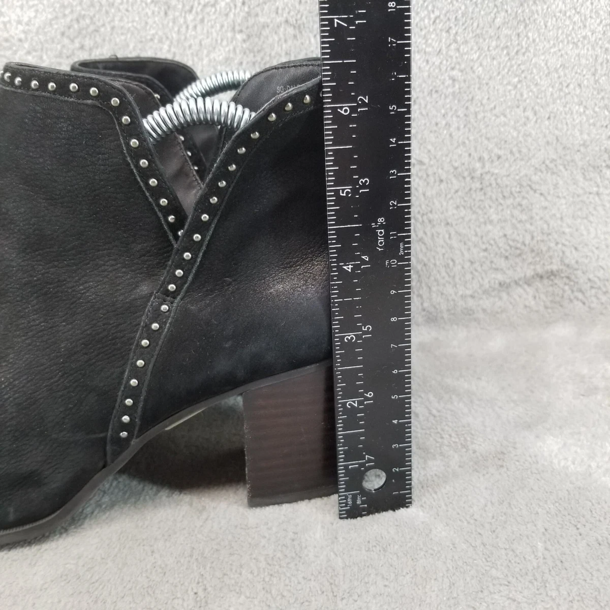 Sole Society Shoes Womens 9 Dalphine Black Studded Leather Ankle