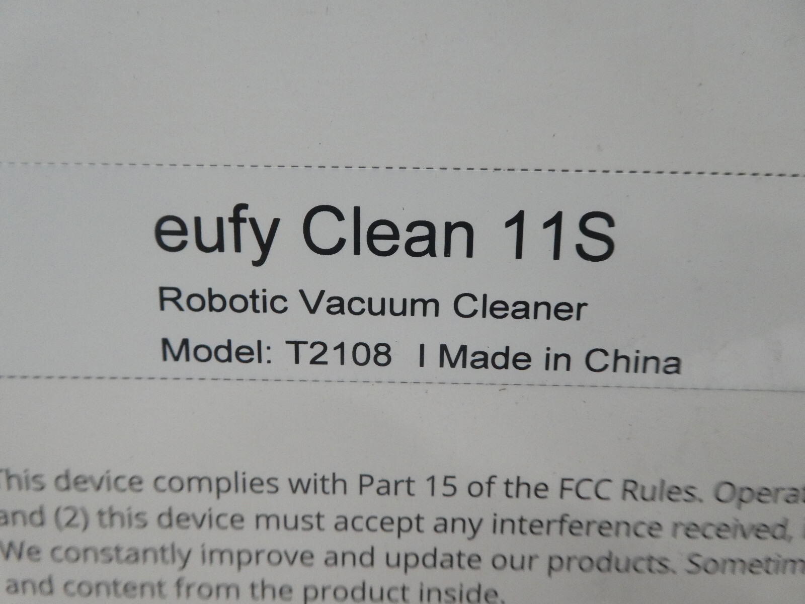 Eufy Clean 11S Robotic Vacuum Cleaner New eBay