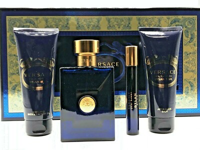 Versace Dylan Blue 4pc Set Cologne Spray oz Shower Gel After
