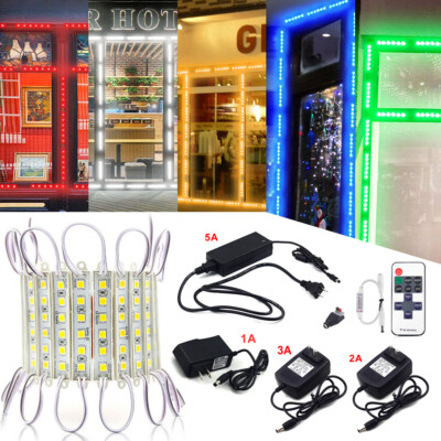 5054 SMD 6 LED Module Light For Store Front Window Sign Lamp+Remote ...