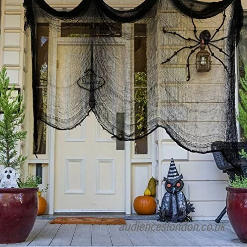 2,4 METROS TELA ESPELUZNANTE HALLOWEEN Material Mesa Puerta Ventana Decoración Colgar Foto 4 de 4