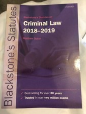 Image of Blackstone's Statutes on Criminal Law 2018-2019 by Oxford University Press...