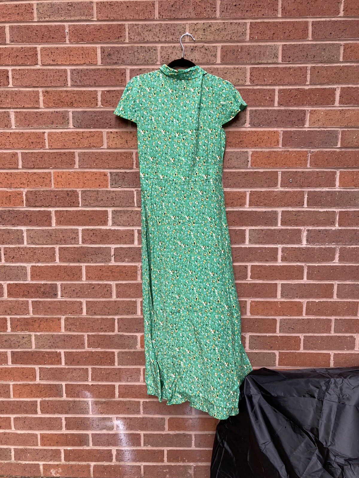 WHISTLES Ladies Shirt Dress Ditsy Blossom Cap Sleeve Green Multi RRP155 UK6 BNWT image 8