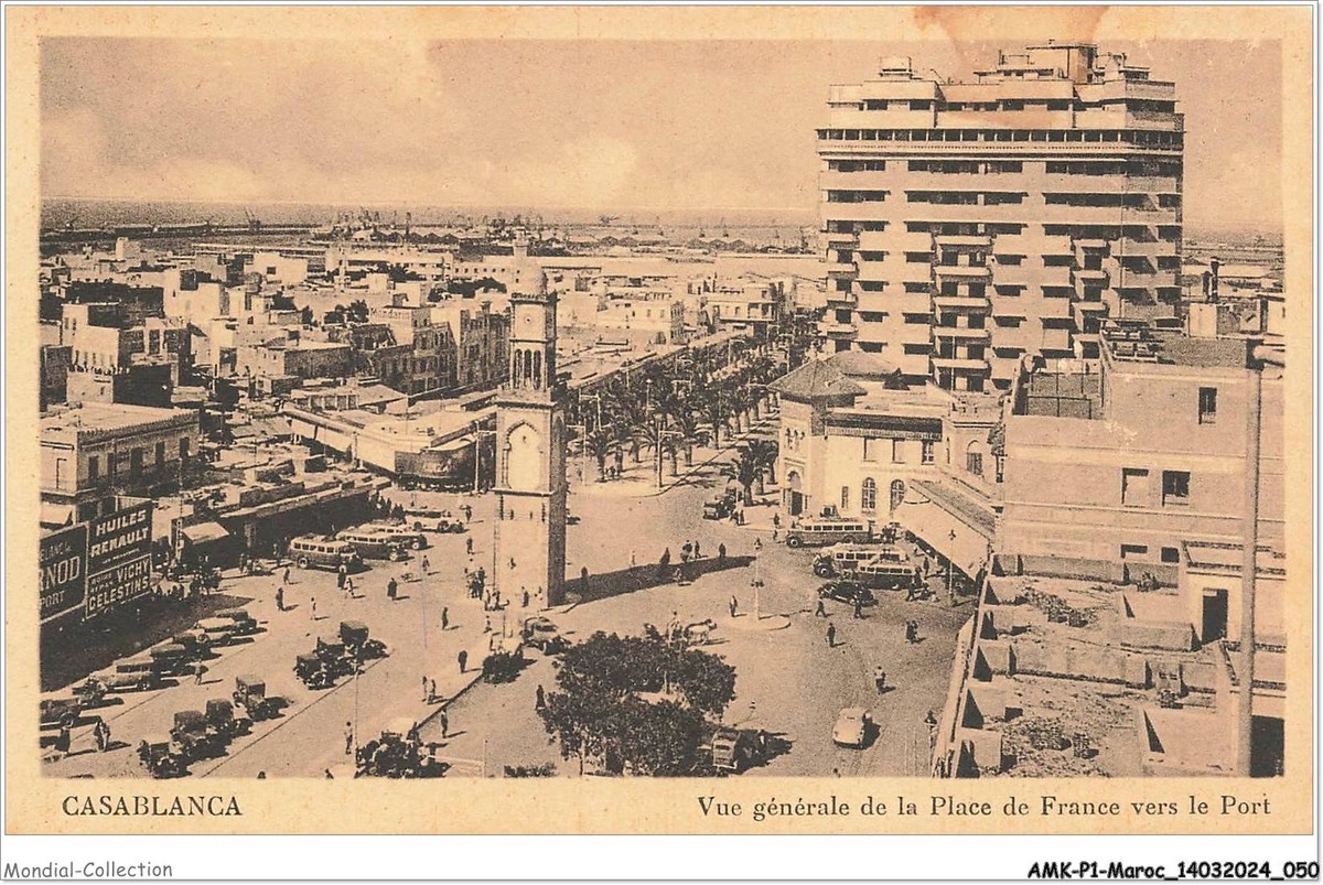 Casablanca - Rond-point Lapérouse, CASABLANCA - Carte postale ancienne Casablanca - Rond-point Lapérouse, CASABLANCA - Carte postale ancienne