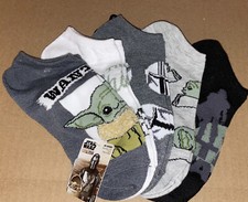 DISNEY STAR WARS GROGU   wanted  5 PAIR WomenS NO SHOW SOCKS NEW