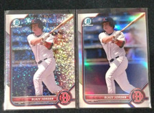 2022 Bowman Chrome Draft Blaze Jordan Speckle Refractor+Base Refractor RC RedSox