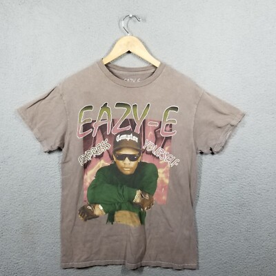 Easy E Rapper T-Shirt Short Sleeve “Express Yourself” Brown