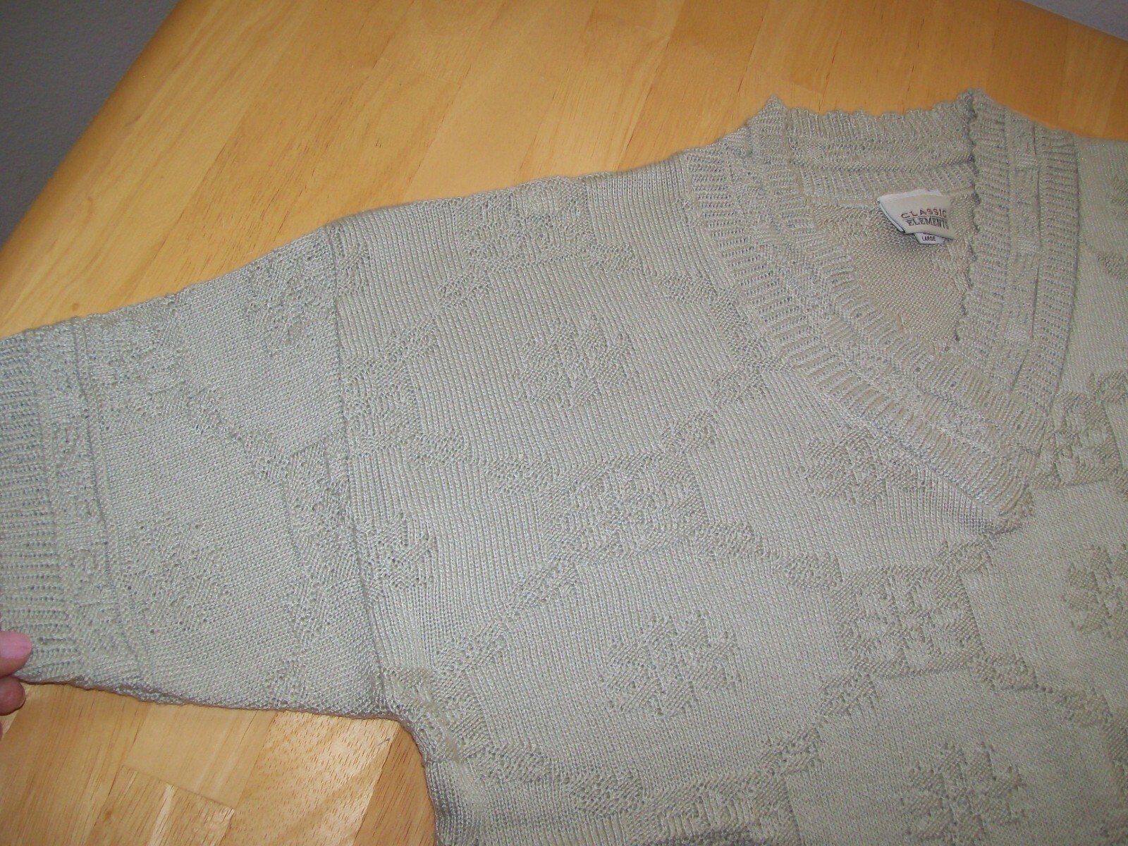 True Vintage 1990's Classic Elements Textured Swe… - image 4