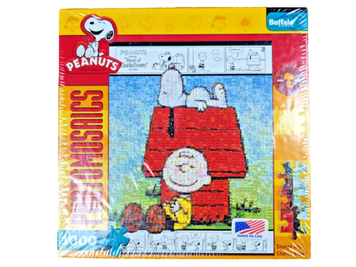 Peanuts Photomosaics 1000 Pc Puzzle Snoopy & Charlie Brown with Poster Sealed
