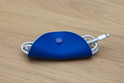 Skai Kabelbinder Kunstleder blau König Maily Design.
