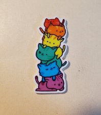 Rainbow Cat Pile Magnetic Needle Minder Cross Stitch Embroidery -Cover Holder