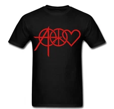 Anarchy Peace Love Anonymous Revolution Revolt Anon T shirt tee